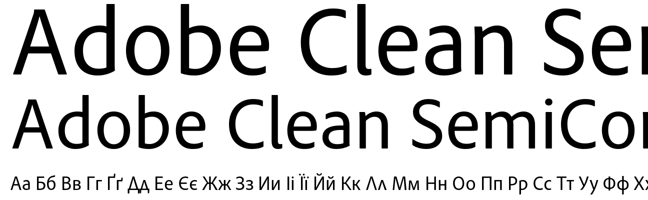 Adobe Clean SemiCondensed