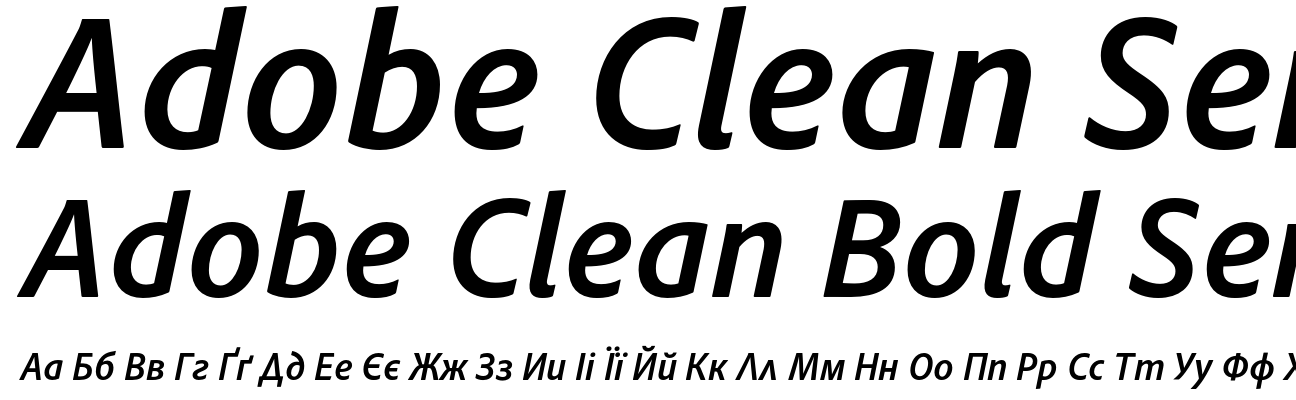 Adobe Clean Bold SemiCondensed Italic