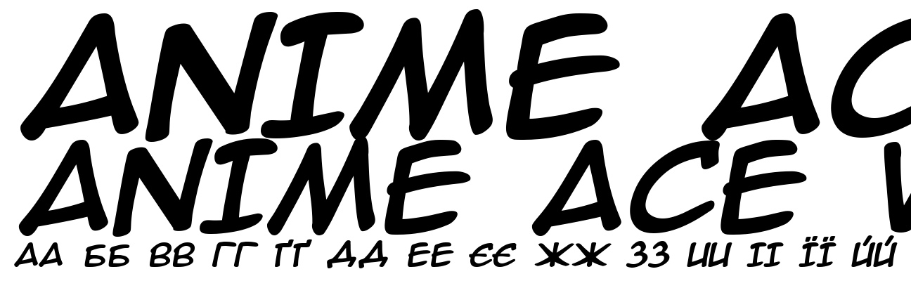 Anime Ace v02 Italic Bold